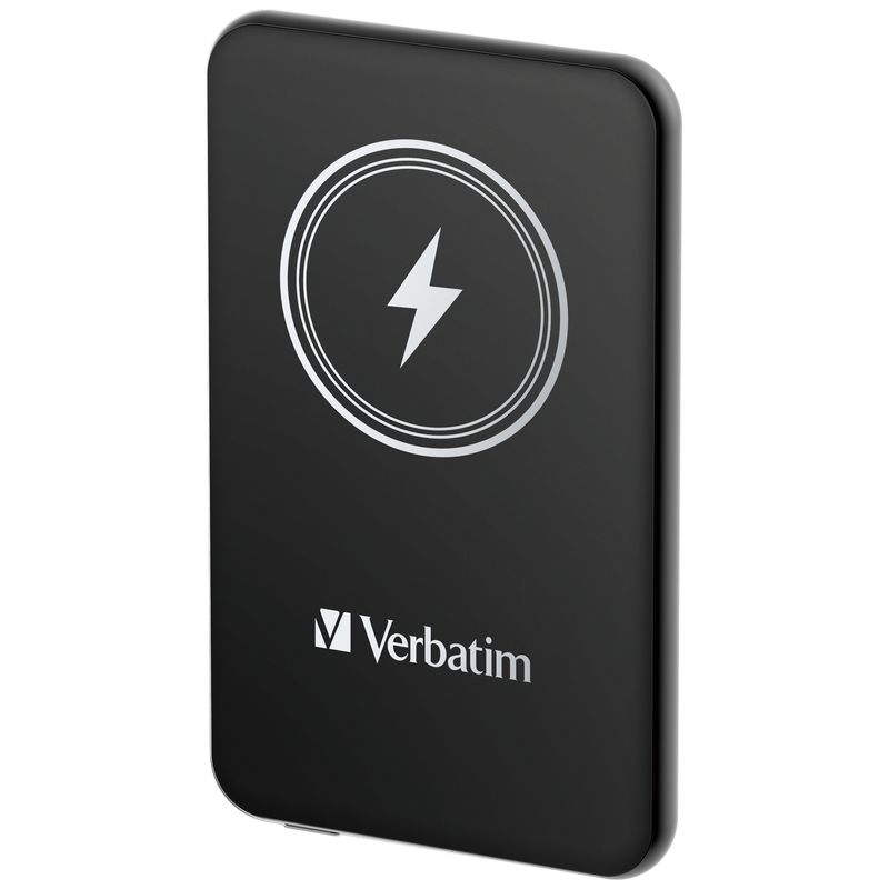 Verbatim-Charge--n--Go-Polimeri-di-litio-LiPo-5000-mAh-Carica-wireless-Nero--MAG-WIREL-POWER-BANK-5000-BLACK---CHARGEN-G