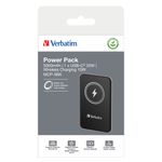 Verbatim-Charge--n--Go-Polimeri-di-litio-LiPo-5000-mAh-Carica-wireless-Nero--MAG-WIREL-POWER-BANK-5000-BLACK---CHARGEN-G