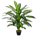 Outsunny Pianta Tropicale Decorativa Dracena Finta in Plastica con Vaso