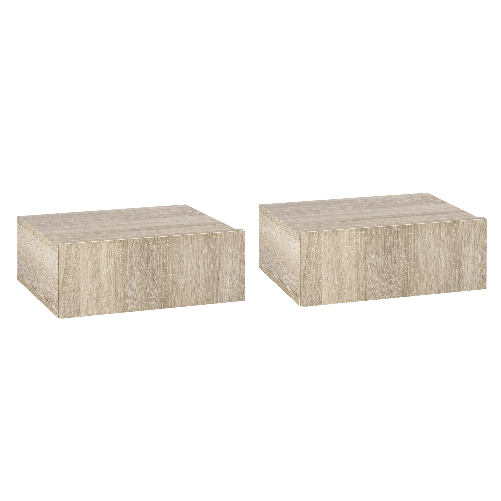 HOMCOM-Set-2-Comodini-Sospesi-in-Legno-Design-Moderno-40x30x15cm---Color-Legno