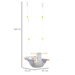 Outsunny-Altalena-per-Bambini-6-36-Mesi-in-Legno-e-Cotone-70x45x160cm-Grigio