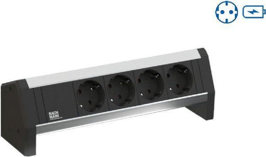 Bachmann Desk 1 prolunghe e multiple 1 presa(e) AC Interno