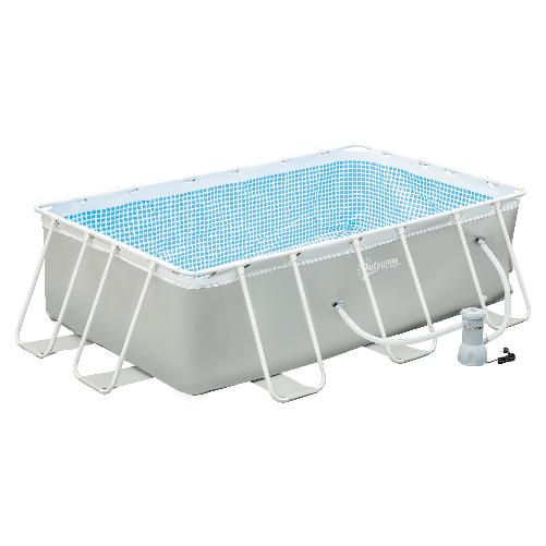 Outsunny-Piscina-Fuori-Terra-da-Giardino-Rettangolare-con-Pompa-di-Filtraggio-340x215x80cm-Grigia