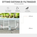 Outsunny-Piscina-Fuori-Terra-da-Giardino-Rettangolare-con-Pompa-di-Filtraggio-340x215x80cm-Grigia