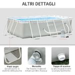 Outsunny-Piscina-Fuori-Terra-da-Giardino-Rettangolare-con-Pompa-di-Filtraggio-340x215x80cm-Grigia