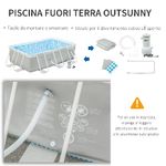 Outsunny-Piscina-Fuori-Terra-da-Giardino-Rettangolare-con-Pompa-di-Filtraggio-340x215x80cm-Grigia