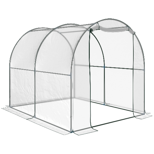 Outsunny-Serra-Tunnel-da-giardino-Serra-da-Balcone-per-Piante-e-Orto-con-Copertura-in-PVC-Porta-Avvolgibile-e-Telaio-in-Acciaio-2x3x2m