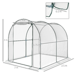 Outsunny-Serra-Tunnel-da-giardino-Serra-da-Balcone-per-Piante-e-Orto-con-Copertura-in-PVC-Porta-Avvolgibile-e-Telaio-in-Acciaio-2x3x2m