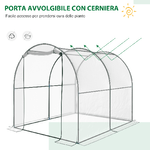 Outsunny-Serra-Tunnel-da-giardino-Serra-da-Balcone-per-Piante-e-Orto-con-Copertura-in-PVC-Porta-Avvolgibile-e-Telaio-in-Acciaio-2x3x2m