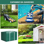 Outsunny-Casetta-da-Giardino-Porta-Utensili-in-Lamiera-di-Acciaio-Capanno-da-Giardino-in-Acciaio-con-Base-e-Porte-Scorrevoli-258x206x178cm-Verde