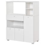 HOMCOM-Mobile-Cucina-per-Microonde-con-Armadietti-Mensole-e-Cassetto-Credenza-Moderna-in-Legno-90x40x120cm-Bianco