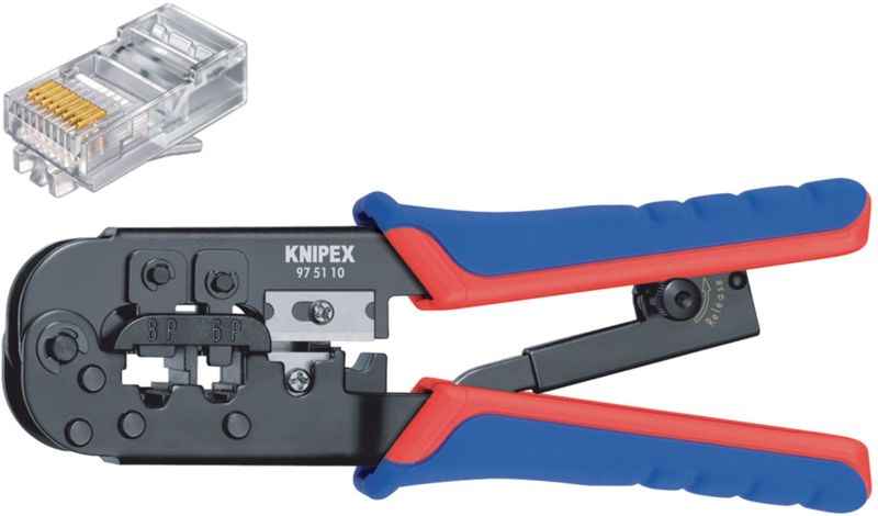 Pinza-a-crimpare-KNIPEX-per-connettori-Western-a-6-8-poli-confezione-self-service