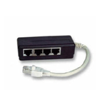 Microconnect MPK440 switch di rete Nero (ADAPTER RJ45-4xRJ45 M/F 8P - Sheilded RJ45 Jack 11 switch - without resistors -