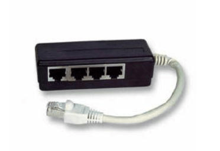 Microconnect-MPK440-switch-di-rete-Nero--ADAPTER-RJ45-4xRJ45-M-F-8P---Sheilded-RJ45-Jack-11-switch---without-resistors--