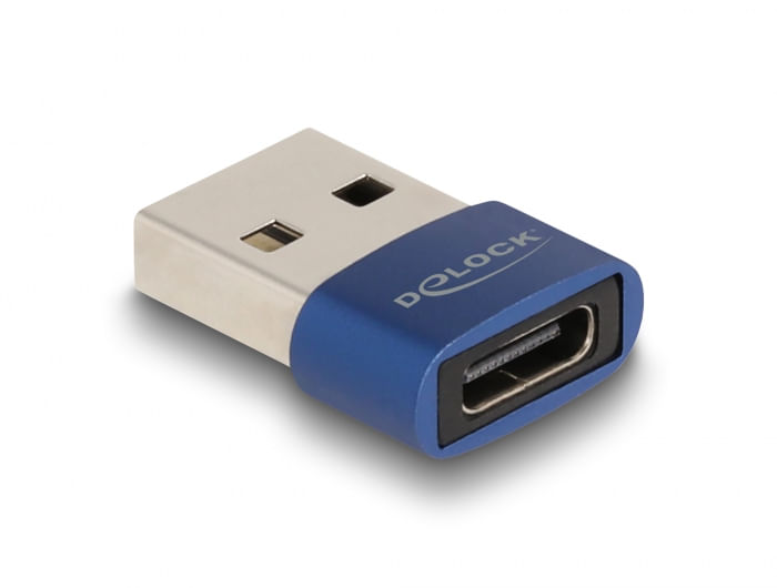 Delock-Adattatore-USB-2.0-USB-Tipo-A-maschio-a-USB-Tipo-C-femmina-blu