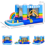 Outsunny-Castello-Gonfiabile-per-Bambini-con-Trampolino-e-Piscina-Pompa-Inclusa