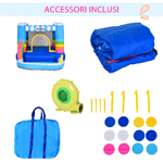 Outsunny-Castello-Gonfiabile-per-Bambini-con-Trampolino-e-Piscina-Pompa-Inclusa