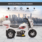 HOMCOM-Motoretta-elettrica-per-bambini-18-36-Mesi-con-3-Ruote-Luci-e-Suoni-Realistici-Bianca