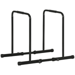 SPORTNOW Barra per Dip in Acciaio ad Altezza Regolabile con 6 Lunghezze Regolabili, 90-102x65x80-90 cm, Nera