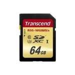 Transcend 64GB SD Card UHS-I U3 MLC  Lesegeschwindigkeit Bis zu 95 MB/s  Schreibgeschwindigkeit Bis zu 60 MB/s