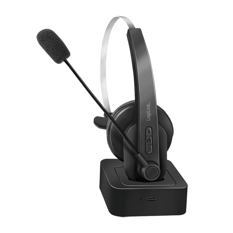 LogiLink-BT0059-cuffia-e-auricolare-Wireless-A-Padiglione-Ufficio-Bluetooth-Base-di-ricarica-Nero