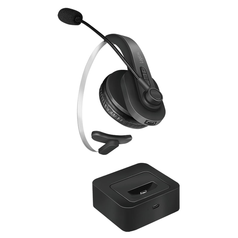 LogiLink-BT0059-cuffia-e-auricolare-Wireless-A-Padiglione-Ufficio-Bluetooth-Base-di-ricarica-Nero