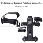 HOMCOM-Mini-Pedaliera-Cyclette-per-Gambe-e-Braccia-Nero