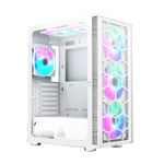 Montech X3 Glass Midi Tower RGB vetro temperato - bianco