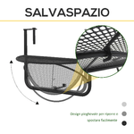 Outsunny-Tavolino-da-Appendere-alla-Ringhiera-del-Balcone-Regolabile-in-Altezza-Ferro-Nero-60x45x50-cm