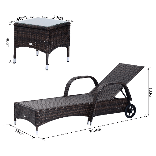 Outsunny-Set-Mobili-da-Giardino-2-Sdraio-e-Tavolino-Lettino-Prendisole-Reclinabile-con-Rotelle-Rattan-Marrone