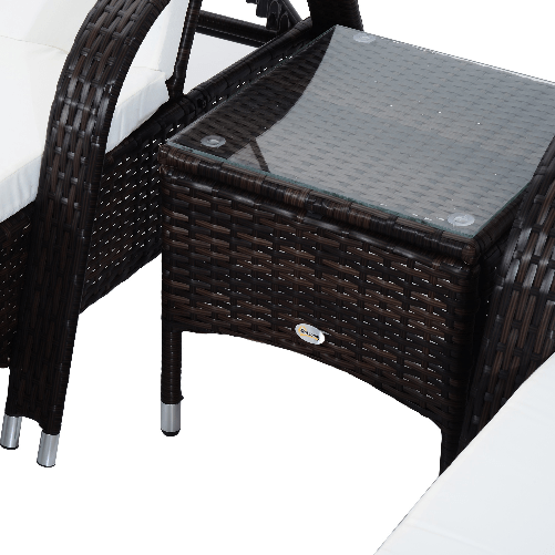 Outsunny-Set-Mobili-da-Giardino-2-Sdraio-e-Tavolino-Lettino-Prendisole-Reclinabile-con-Rotelle-Rattan-Marrone