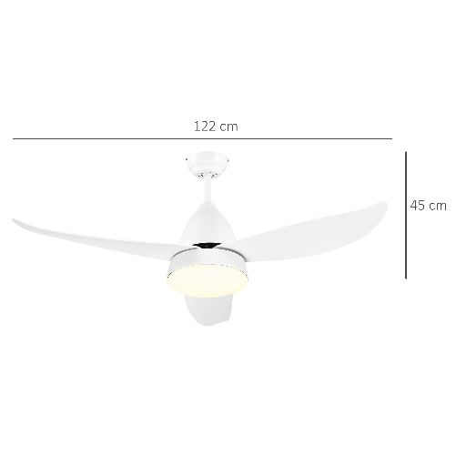 HOMCOM-Ventilatore-da-Soffitto-3-Lame-con-Luce-LED-e-Telecomando-Incluso-6-Velocita-per-Interni-Φ122x45cm-Bianco