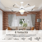 HOMCOM-Ventilatore-da-Soffitto-3-Lame-con-Luce-LED-e-Telecomando-Incluso-6-Velocita-per-Interni-Φ122x45cm-Bianco