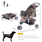 PawHut-Passeggino-per-Cani-Pieghevole-Carrello-per-Animali-Domestici-Carrello-Carrozzina-Caffe-75-x-45-x-97cm