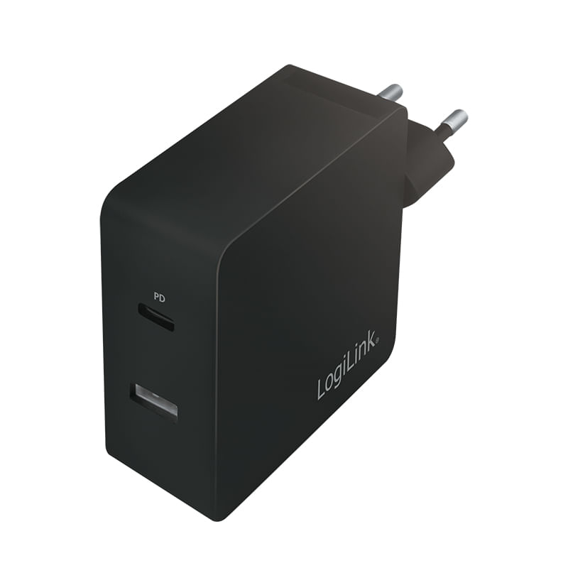 Adattatore-presa-USBC-USB-LogiLink-1x-USBC-USBA-65W-nero