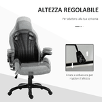 Vinsetto-Sedia-da-Ufficio-Poltrona-Gaming-Ergonomica-con-Schienale-Alto-Girevole-e-Altezza-Regolabile-Nero-e-Grigio