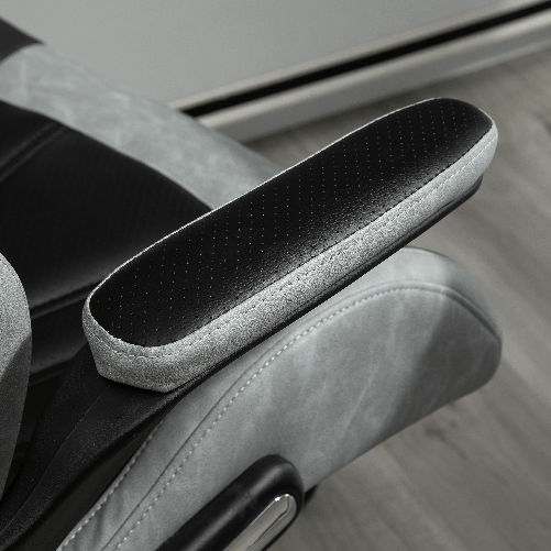 Vinsetto-Sedia-da-Ufficio-Poltrona-Gaming-Ergonomica-con-Schienale-Alto-Girevole-e-Altezza-Regolabile-Nero-e-Grigio