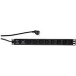 LogiLink PDU8A01 unità di distribuzione dell'energia (PDU) 8 presa(e) AC 1U Nero