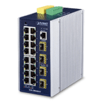 PLANET IGS-20040MT switch di rete Gestito L2 Gigabit Ethernet 10/100/1000 Blu Bianco (IP30 Industrial 16 10/100/100 - 4