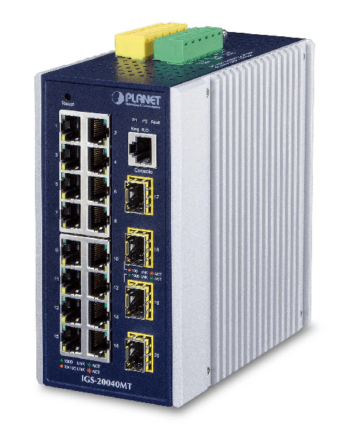 PLANET-IGS-20040MT-switch-di-rete-Gestito-L2-Gigabit-Ethernet-10-100-1000-Blu-Bianco--IP30-Industrial-16-10-100-100---4-