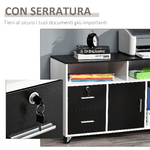 HOMCOM-Mobile-Porta-Stampante-con-Cassetti-Mobiletto-Multiuso-Nero-e-Bianco