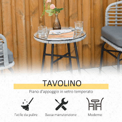 Outsunny-Set-Mobili-da-Giardino-in-Rattan-Sintetico-Stile-Boho-Chic-con-1-Tavolino-e-2-Sedie-Grigio