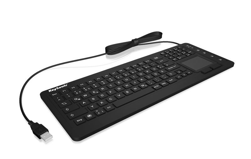 KeySonic-KSK-6231INEL-tastiera-USB-QWERTZ-Svizzere-Nero