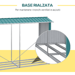 Outsunny-Legnaia-con-Struttura-in-Acciaio-Galvanizzato-e-Base-rialzata-240x-86x160cm-Verde