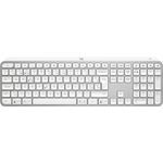 Logitech MX Keys S tastiera Universale RF senza fili + Bluetooth QWERTZ Svizzere Alluminio, Bianco