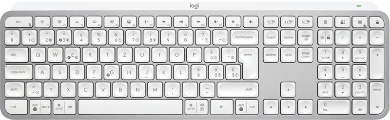 Logitech-MX-Keys-S-tastiera-RF-senza-fili--Bluetooth-QWERTZ-Svizzere-Alluminio-Bianco