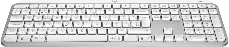 Logitech-MX-Keys-S-tastiera-RF-senza-fili--Bluetooth-QWERTZ-Svizzere-Alluminio-Bianco