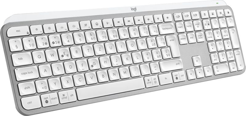 Logitech-MX-Keys-S-tastiera-RF-senza-fili--Bluetooth-QWERTZ-Svizzere-Alluminio-Bianco