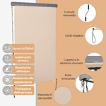 Outsunny-Tenda-Avvolgibile-Parasole-con-Manovella-Installazione-a-Muro-o-Soffitto-120x200cm-Beige