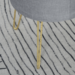 HOMCOM-Pouf-Contenitore-2-in-1-con-Funzione-Sgabello-e-Tavolino-in-Legno-e-Tessuto-Grigio-Metallo-con-Finitura-Oro-36x36x45cm